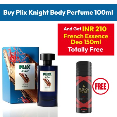 Plix Knight Body Perfume 100ml + French Essence Deo 150ml free