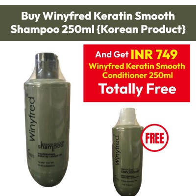Winyfred Keratin Smooth Shampoo 250ml {Korean Product} + Winyfred Keratin Smooth  Conditioner 250ml Free