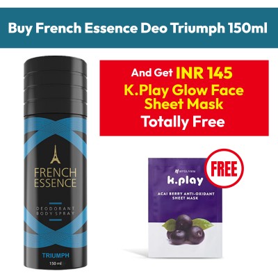 French Essence Deo Triumph 150ml + K.Play Glow Face Sheet Mask Free
