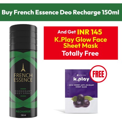 French Essence Deo Recharge 150ml  + K.Play Glow Face Sheet Mask Free